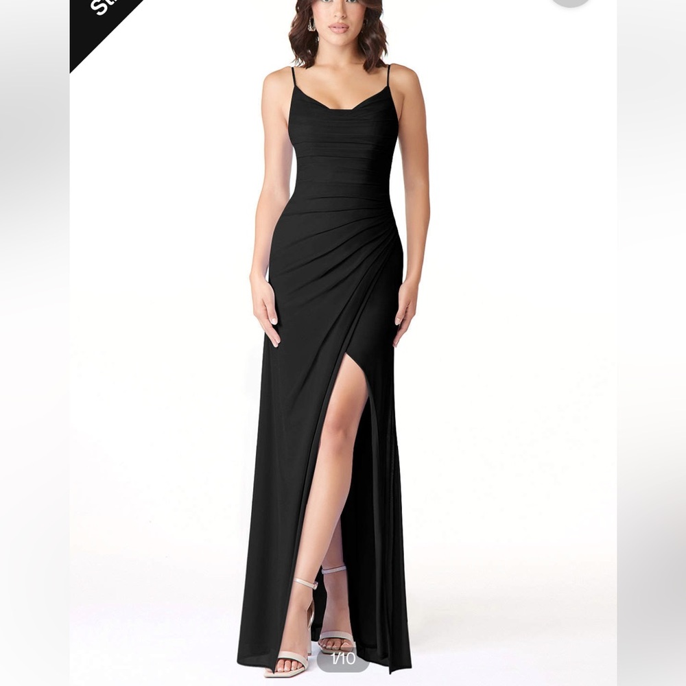 Azazie Deandra black dress